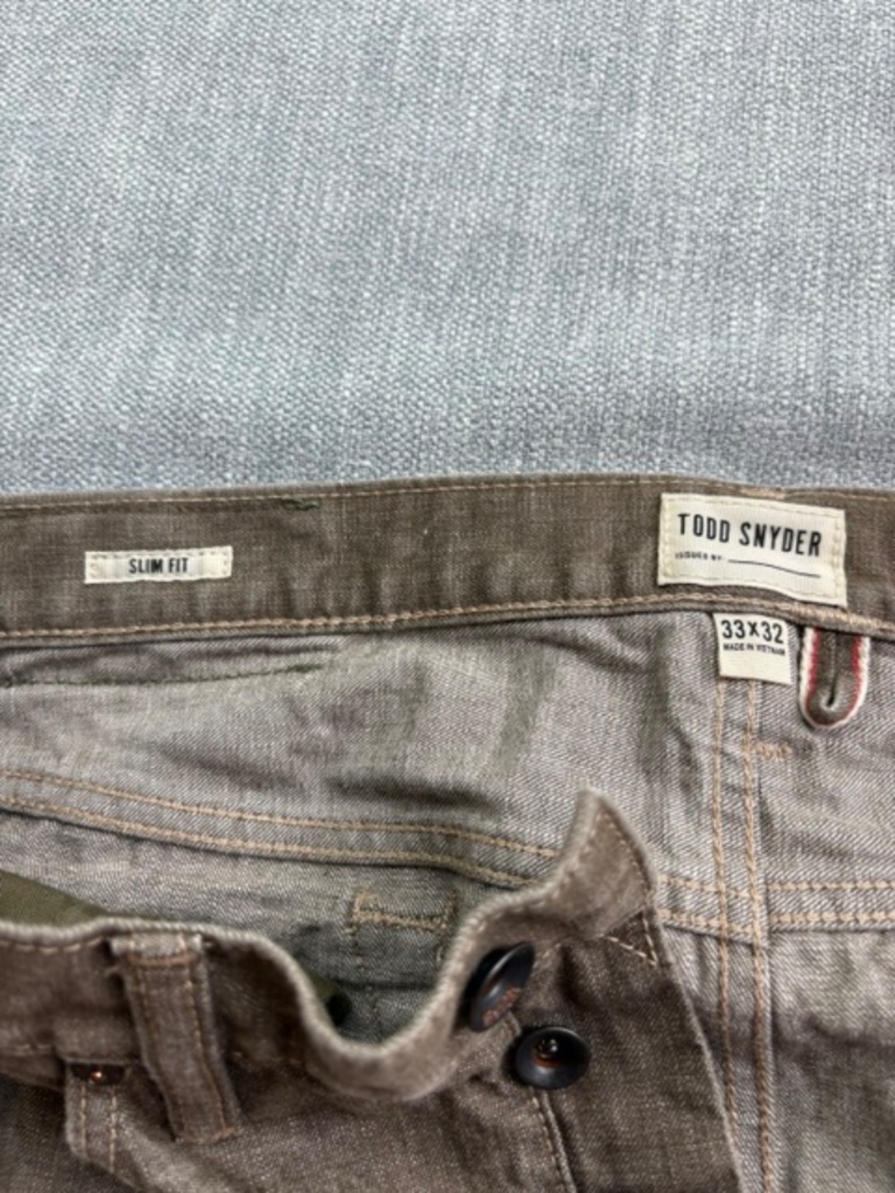 Todd Snyder Japanese Selvedge jeans in whiskey, size 33x32 - Picture 9 of 9